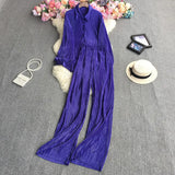 Net Color Folded Shirt + Trousers-Outfit