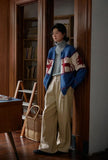 Reindeer Print Knitted Cardigan-Outfit