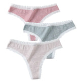 Pcs/Set Women Panties G-String Underwear Fashion Thong Sexy Cotton Panties Ladies G-string Soft Lingerie Solid Low Rise
