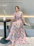 Fongt New Sling Style High-Waisted Dress Temperament Commuter National Style Dress With Inner Lining