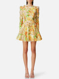 Fongt Temperament Dress Women 2025 Summer New Famous Wind Wind Collar Embroidery Flower Design Sense Body
