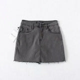 Waist Denim Leggings Women's Summer Fur Skirt Street Elastic Slim Fit