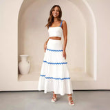 Fongt Summer New Simple Sexy Corrugated Skirt-88193-Outfit