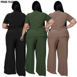 XL-5XL Plus Size Tracksuit Women 2 Piece Set African Clothes Joggers Sweat Suits Sporty Sweatpants Matching Outfits