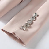QUALITY New Fashion 2023 Baroque Designer Blazer Women's Long Sleeve Double Breasted Metal Lion Buttons Blazer Jacket