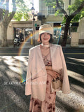 Fongt Xixi 2025 Autumn New White Standard Temperament Long-Sleeved Small Suit Short Coat Loose Casual Suit 86070