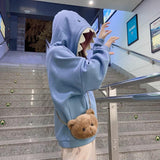 Funny Shark Patchwork Hoodies Sweatshirt