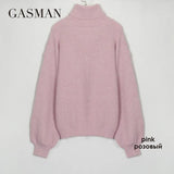 New 2022 spring Women's sweater fashion loose brand Women's turtleneck solid color exquisite high street tops