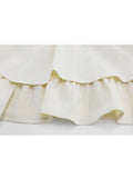 Collar Dress For Women Clothes 2023 Elegant Bow Agaric Lace Short Sleeve 2023 Summer A-line Dress High Waist Midi