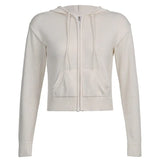Slim Zipper Casual Hooded Sweater-Outfit