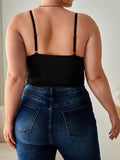 Fongt Plus-Size Fat Woman Sling Vest Breast Lace Lace Perspective Women's Top