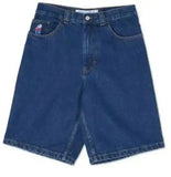 Boy Jeans Y2K Hip-Hop Cartoon Embroidery Retro Blue Loose Gothic Wide-Legged Pants-Outfit