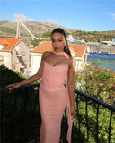Corset And Bodycon Maxi Skirt With Neckerchief Set-Outfit