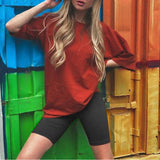 Two-piece Set With Belt Solid Color
