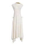Fongt Dress Women's New Spring 2025 Elegant High-End Feeling Sleeveless Waist