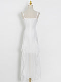 Fongt Suspension Women's Evening Dresses Spring 2025 New V-Necked Nets With Vied Suspension