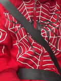 Spider Print Zip-Up Hoodie-Outfit