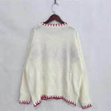 Bow Jacquard Sweater-Outfit