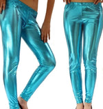 Waist Slim Fit Leather Stretch Bright