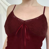 Wearing Rope Strap Bright Red Harbor Style Sling Vest Sexy V-Collar Big Bare Back All-Purpose Jacket New Style In Summer-Outfit