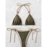 Fongt New Sexy Solid Color Split Bikini Sling Women's