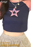 Women Goth Clothes y2k Crop Tops Summer 2023 T shirts Grunge 2000s Trashy Aesthetic Short Sleeve Tees Young Girls