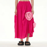 Three Dimensional Flowers Bud Skirt Shows Thin Fashion Decorative Skirt New Design In Autumn 2024 Irregular Skirts TH1167-Outfit