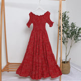 Small Broken Flower Dress Women's New Summer Korean Version Of The Holiday Wind Shoulder Tight In The Chest To Grow Cake