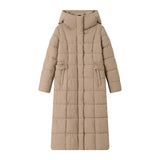 Hthick Long Standing Collar Down Cotton Padded Jacket Female 2024 Autumn Winter New Loose Korean Version Show Thin All-Match Coat-Outfit