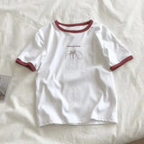 Fongt Slim Short-Sleeved T-Shirt Women 2024 Summer New Bottom Shirt Students Casual Korean Version Jacket Women's