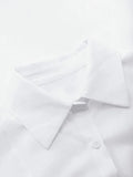 Basic Long Sleeve Button Blouse-Outfit