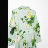 Summer Flower Printed Shirt-Style Belt Dress 2183074-Outfit