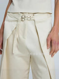 Fongt Women's Wear Irregular Loose Casual Trousers Wide Leg Trousers