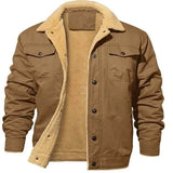 Fongt And Winter Men's Jacket With Velvet Cotton Work Clothes Casual Jacket Jacket