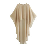 Fongt 2023 New Women's Asymmetric Gauze Cloak Jacket 8741003-Outfit