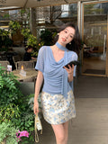 Fongt Xixi 13 Lines 2025 Spring New High Waist Half Skirt A Word Ass Short Skirt 85165