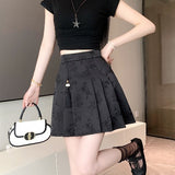 Fongt Chinese A-Dress Skirt Women's Early Autumn Black Short Skirt New Bag Hip Skirt High Waist Thin 100-Fold Skirt Package Post