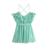 Fongt Sexy Hottie Wind 2025 Spring New Sling Design Sense Shoulder Strap Collection Waist Short
