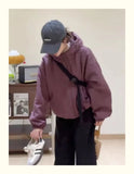 Short Double Zipper Hat Clip Cotton Jacket Female Autumn Winter New Small Loose Show Thin Versatile Casual Jacket-Outfit