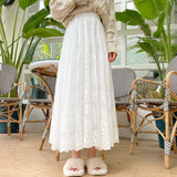 Fairy Lace Maxi Skirt-Outfit