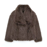 Fongt Women's Winter Fashion Temperament Style Wind Artificial Fur Coat D69352