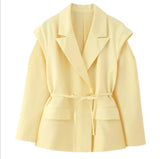 Fongt Explosion Women's Waistband Bandwidth Shoulder-To-Shoulder Suit Jacket