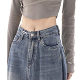 90s Washed High Waist Boyfriend Jeans-Outfit