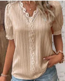 Fongt Summer New Holiday Fashion Hollow Short-Sleeved Women's