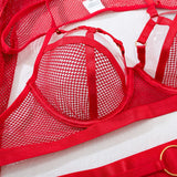 Black Fishnet Lingerie Set-Outfit