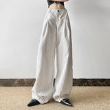Fongt Style Lazy Loose Broad-Legged Sleeker Sleeker Sleeker Sleeker Temperament Commuting Low-Waist Fashion Thin Trousers