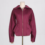 Fongt Female Autumn 2024 New Comfortable Leisure Personality Cut Slim Senior Sense Women's Jacket Short Jacket-Outfit