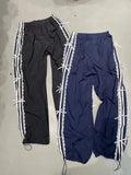 Lace Stripe Bow Trackpants-Outfit