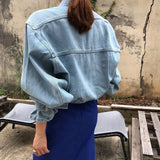 Jackets Women Top 2023 Sexy Puff Long Sleeve Y2k Clothes Cropped Jacket Streetwear Women's Denim
