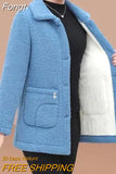 Jacket Women Fleece Warm Lamb Wool Coat 2023 New Solid Long-Sleeved Outerwear Middle-aged Female Basic Coat Oversize 5XL 1028-0-Outfit